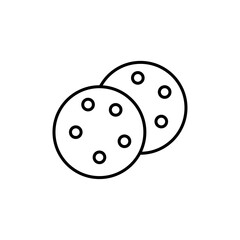 Biscuit icon Flat simple outline