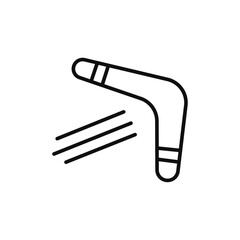 Fototapeta premium Boomerang icon Flat simple outline