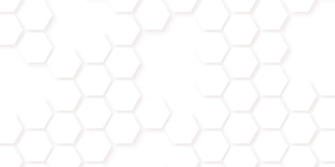 Abstract seamless honeycomb hexagon background. Geometric texture white gray pattern design.

