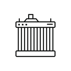 Car radiator Icon Flat simple outline
