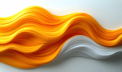 Abstract orange white wave flow studio background design