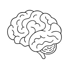 human brain in line style icon, human brain in line style vector illustration-simple illustration of human brain in line style, perfect for human brain in line style logos and themed design 