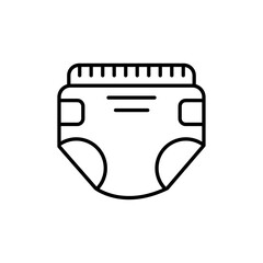 Diaper icon Flat simple outline