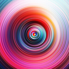 Obraz premium Colorful radial motion effect. Abstract rounded background. Color curves and sphere. Multi color gradient rings and circles wallpaper. Colored texture backdrop and banner.