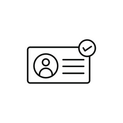 Document verification icon Flat simple outline