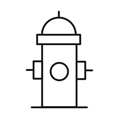 Fire hydrant icon Flat simple outline