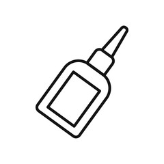 Glue bottle icon Flat simple outline