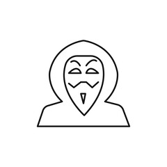 Hacker icon Flat simple outline