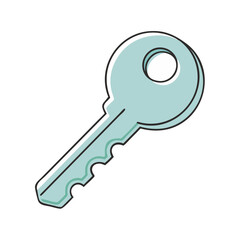 key icon, key vector illustration-simple illustration of key, perfect for key logos and themed design 