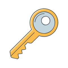 key icon, key vector illustration-simple illustration of key, perfect for key logos and themed design 