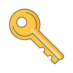 key icon, key vector illustration-simple illustration of key, perfect for key logos and themed design 