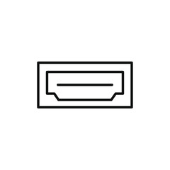 HDMI icon Flat simple outline