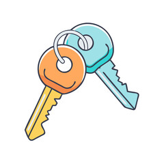 keys icon, keys vector illustration-simple illustration of keys, perfect for keys logos and themed design 