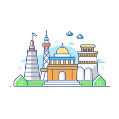 Fototapeta premium landmarks icon, landmarks vector illustration-simple illustration of landmarks, perfect for landmarks logos and themed design 