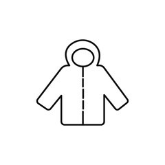 Hoodie jacket icon Flat simple outline
