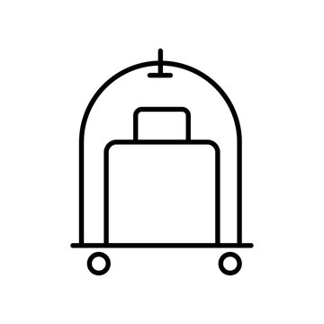 recommend clip art: Hotel service icon Flat simple outline