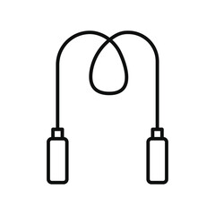 Jump rope icon Flat simple outline