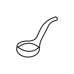 Ladle icon Flat simple outline