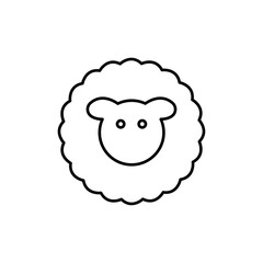 Lamb icon Flat simple outline