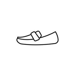 Loafer icon Flat simple outline