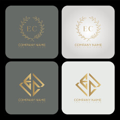 EC luxury typography letter logo. EC Creative style logo but still simple lettering and modern.