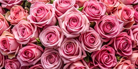 Pink Roses Background Valentines Day Love Flovers
