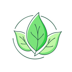 leaf logo icon, leaf logo vector illustration-simple illustration of leaf logo, perfect for leaf logo logos and themed design 