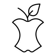 Organic waste icon Flat simple outline