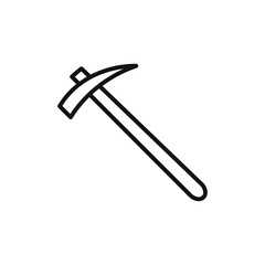 Pick axe icon Flat simple outline