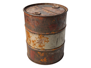 Large metal bucket isolated on transparent background.