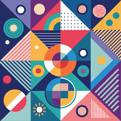 "Minimalist Abstract Geometric Backgrounds - Vibrant & Colorful Patterns for Versatile Use"