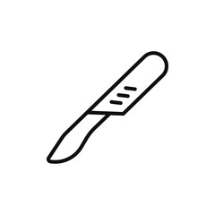 Scalpel icon Flat simple outline