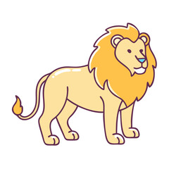 lion icon, lion vector illustration-simple illustration of lion, perfect for lion logos and themed design 