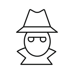 Spy icon Flat simple outline