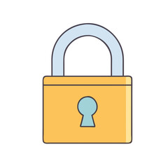 lock icon, lock vector illustration-simple illustration of lock, perfect for lock logos and themed design 