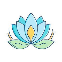lotus icon, lotus vector illustration-simple illustration of lotus, perfect for lotus logos and themed design 