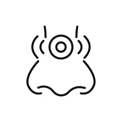 Stuffy nose icon Flat simple outline