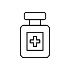 Obraz premium Syrup medicine bottle icon Flat simple outline