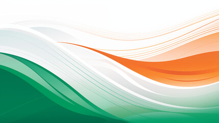 tricolor of indian flag vector background on white