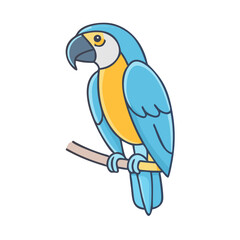 macaw icon, macaw vector illustration-simple illustration of macaw, perfect for macaw logos and themed design 