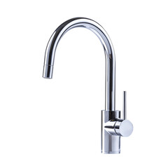Modern Chrome Faucet with Elegant Design Isolated on transparent background