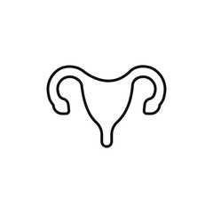 Obraz premium Uterus icon Flat simple outline