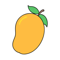 mango icon, mango vector illustration-simple illustration of mango, perfect for mango logos and themed design 