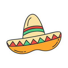 mexican sombrero hat icon, mexican sombrero hat vector illustration-simple illustration of mexican sombrero hat, perfect for mexican sombrero hat logos and themed design 
