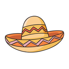 mexican sombrero hat icon, mexican sombrero hat vector illustration-simple illustration of mexican sombrero hat, perfect for mexican sombrero hat logos and themed design 