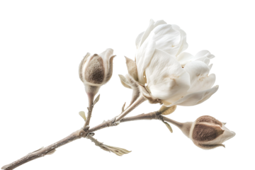 cotton flower isolated on a transparent background