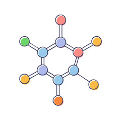 Fototapeta premium molecules icon, molecules vector illustration-simple illustration of molecules, perfect for molecules logos and themed design 