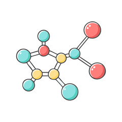 Fototapeta premium molecules icon, molecules vector illustration-simple illustration of molecules, perfect for molecules logos and themed design 
