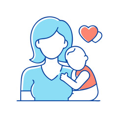 mom icon, mom vector illustration-simple illustration of mom, perfect for mom logos and themed design 