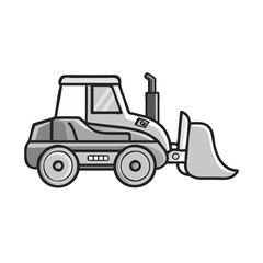 monochrome bulldozer icon, monochrome bulldozer vector illustration-simple illustration of monochrome bulldozer, perfect for monochrome bulldozer logos and themed design 